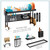 Over the Sink Dish Drying Rack 304 Stainless Steel Large Drainer Shelf Space Saver for Kitchen Storage,Black