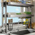 Over Sink Dish Drying Rack with Adjustable Height,Space-Saving Kitchen Organizer for Dishes and Cutlery