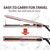 Mini 1/2" Flat Iron, Tourmaline Titanium Hair Straightener for Short Hair