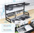 Over the Sink Dish Drying Rack Adjustable 2-Tier Stainless Steel Drainer Shelf for Kitchen Storage Space Saver