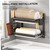 Tsawntd Dish Drainers, Wall Mounted Dish Drying Rack 2-Tier Hanging Drying Rack Black