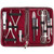 3 Swords Germany - brand quality 10 piece manicure pedicure grooming kit set for professional finger & toe nail care scissors clipper fashion leather case in gift box, Made by 3 Swords (6226)