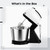2-in-1 Stand and Hand Mixer with Stainless Steel Bowl, 7 Speed Electric Baking Mixer, Kitchen Handheld Mixer for Whipping, Mixing, Cake, Cream, Dough, White and Black