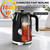 SUSTEAS 57oz Electric Kettle with Thermometer, Hot Water Pot, Black