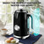 SUSTEAS 57oz Electric Kettle with Thermometer, Hot Water Pot, Black