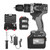 21V 6.0A Cordless Impact Drill Electric Screwdriver Driver Battery Keyless Chuck Variable Speed Impact Hammer