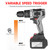 Cordless Electric Drill Driver 21V Max Torque 200N.m 1/2 Inch Metal Keyless Chuck 0-1550RMP Variable Speed Impact