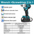 388VF 588N.m Brushless Cordless Electric Impact Wrench W/Li Battery Power Tools 1/4" Screwdriver Driver 