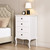 4-Drawer Dresser for Bedroom, Storage Cabinet Nightstand, Sofa Side Cabinet, Wooden Storage Dresser, White