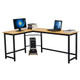 Large L-shaped desk with two monitors
