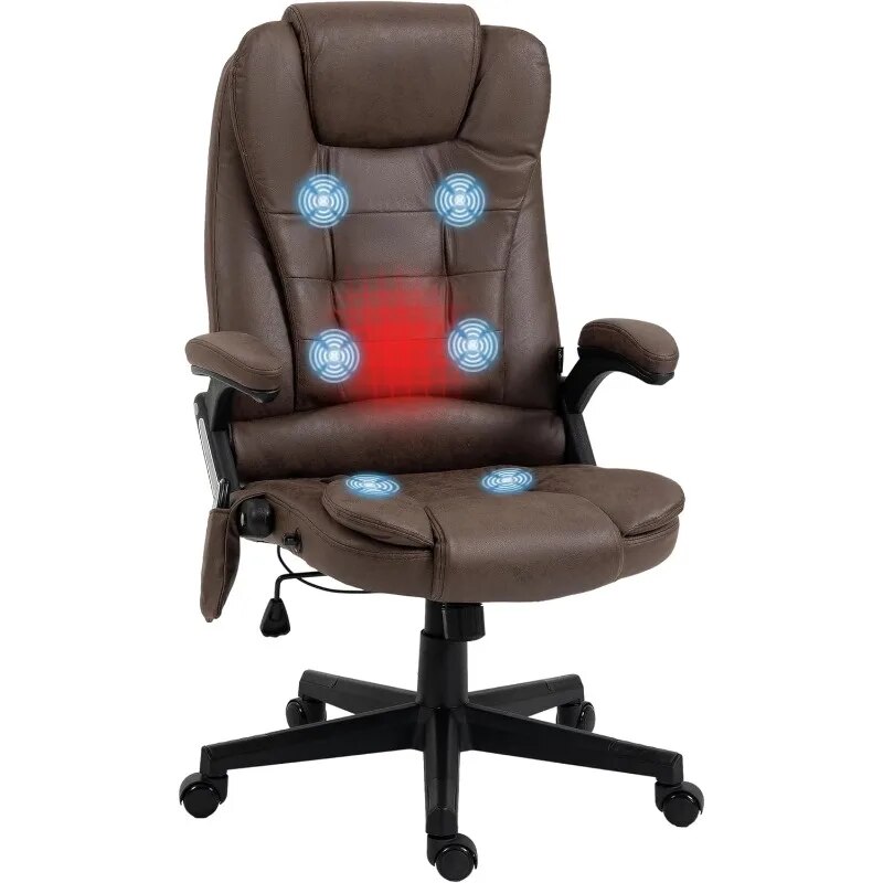 brown massage office chair with highlighted massage nodes