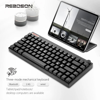 84 Keys Wireless Bluetooth/2.4Ghz 80% RGB Mechanical Gaming Keyboard ...