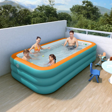 Large Inflatable Family Pool Large Family Kids Swimming Pool Inflatable Summer Water Pool Baby ...