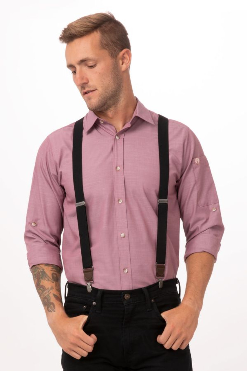 mens dress pants with suspenders