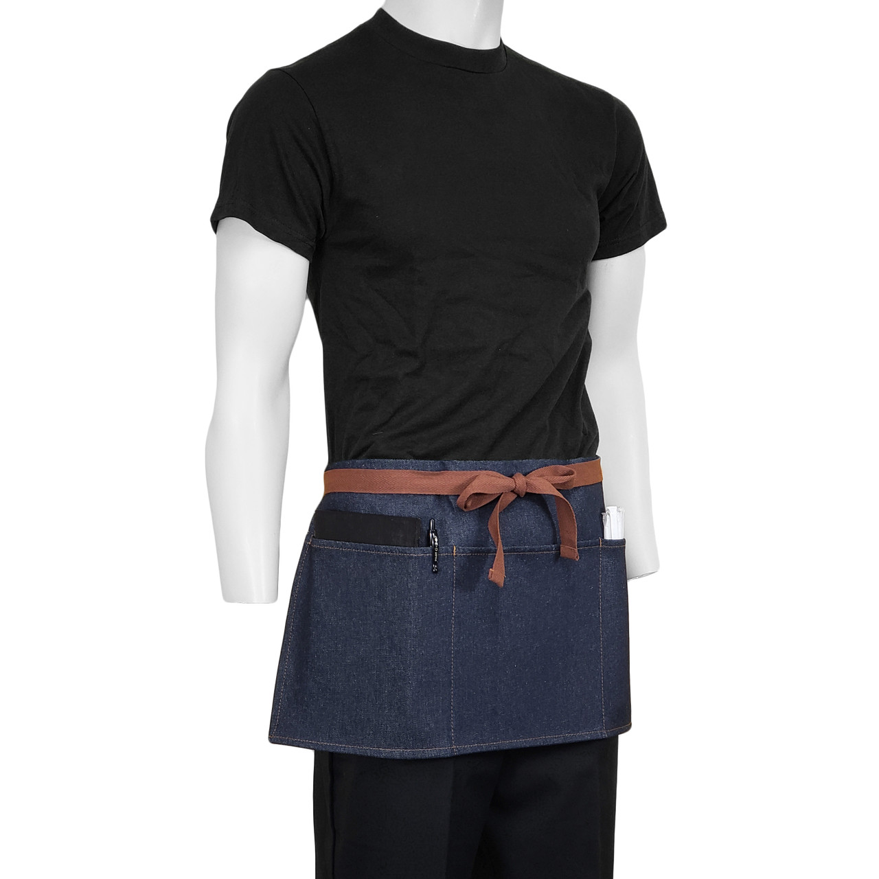 Denim 3 Pocket Waist Apron | Denim Server Apron