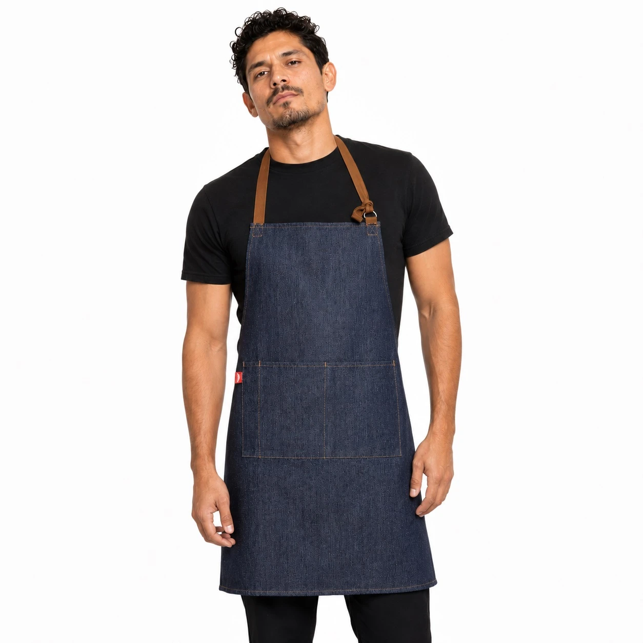 Denim 3 Pocket Bib Apron | Long Denim Apron