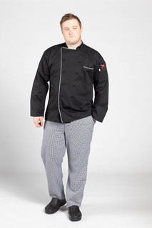 Murano Executive Chef Coat, Black/White