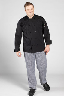 Classic Poplin Pro Vent Chef Coat, Black