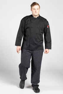 Barbados Pro Vent Chef Coat, Black