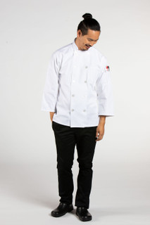 Three-Quarter Sleeve Chef Coat, White