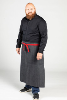 Kingpin Bistro Apron, Pinstripe Denim