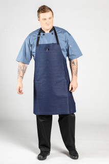 Radical Bib Apron, Indigo Denim