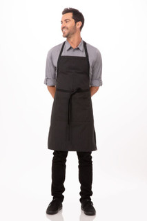 Butcher Bib Apron with Contrasting Tiesby Chef Works