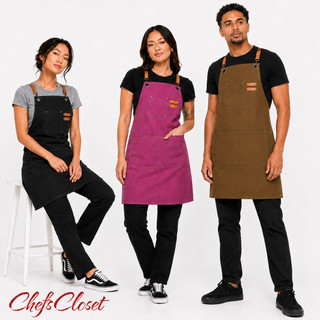 ChefsCloset Cotton Elmwood Cross Back Aprons