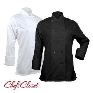 ChefsCloset Ladies Long Sleeve 10 Button Chef Coat