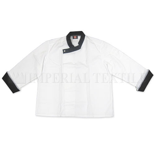 Tunic Chef Coat with Black Cuffs - Clearance
