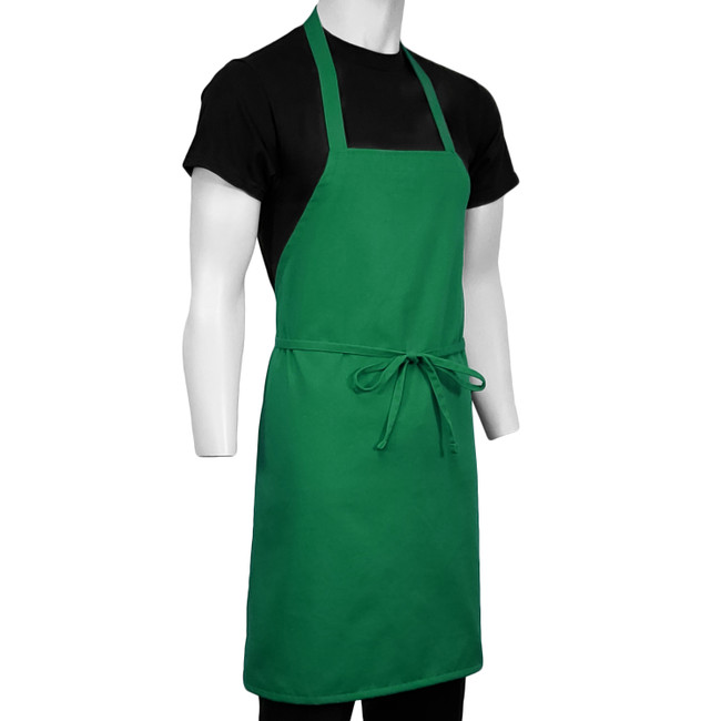 ChefsCloset Kelly Green St Patrick's Premium Full Coverage Bib Apron (Seasonal Clearance)