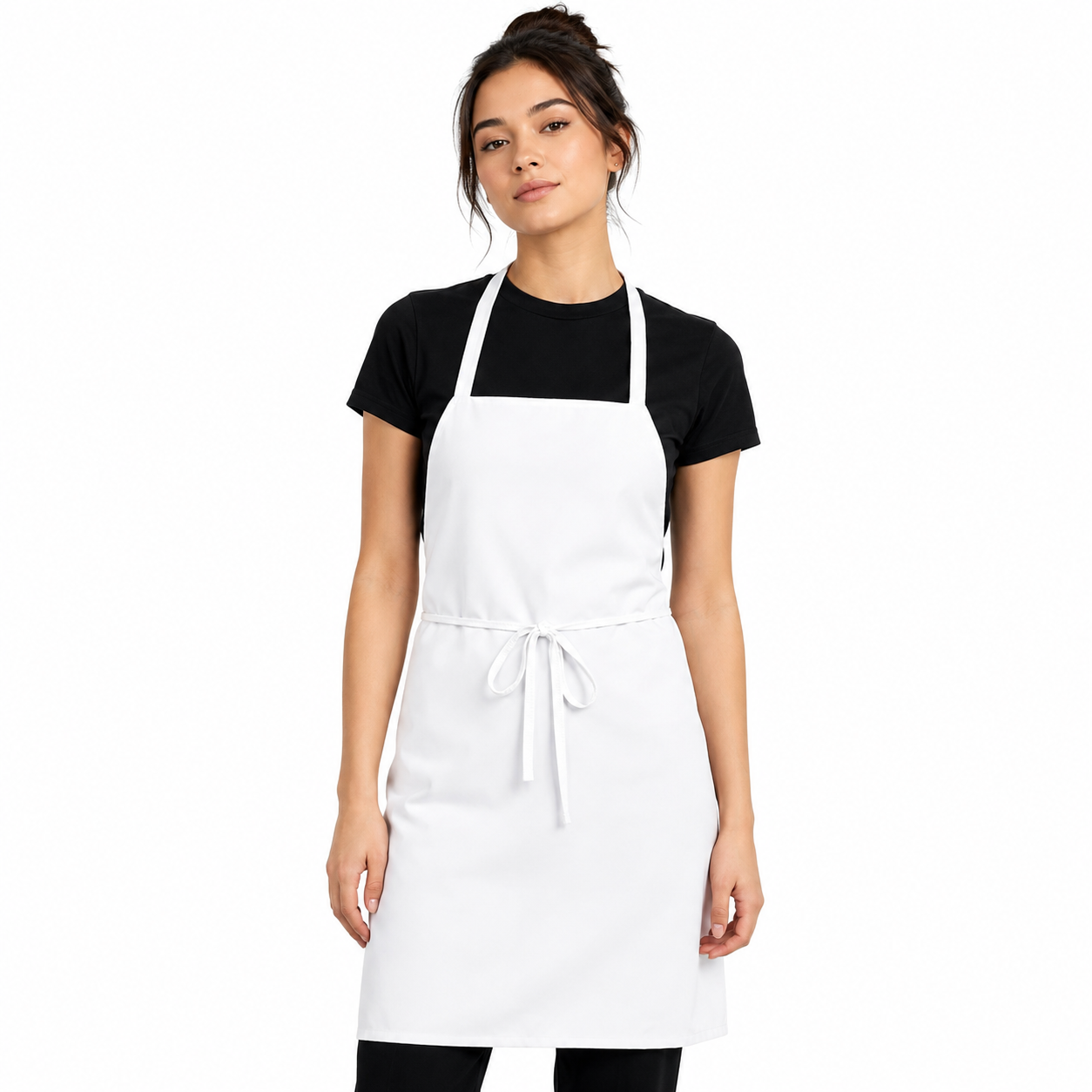 Basic Bib Apron White