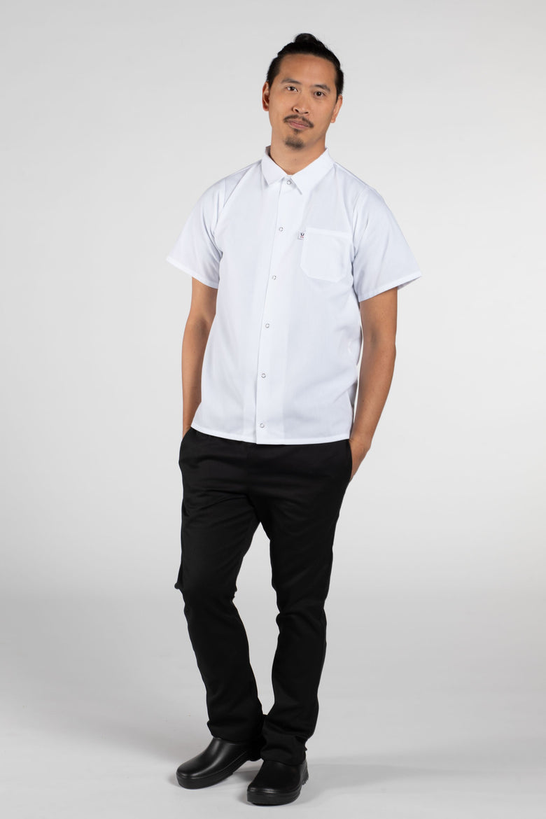 Snap Utility Shirt, White