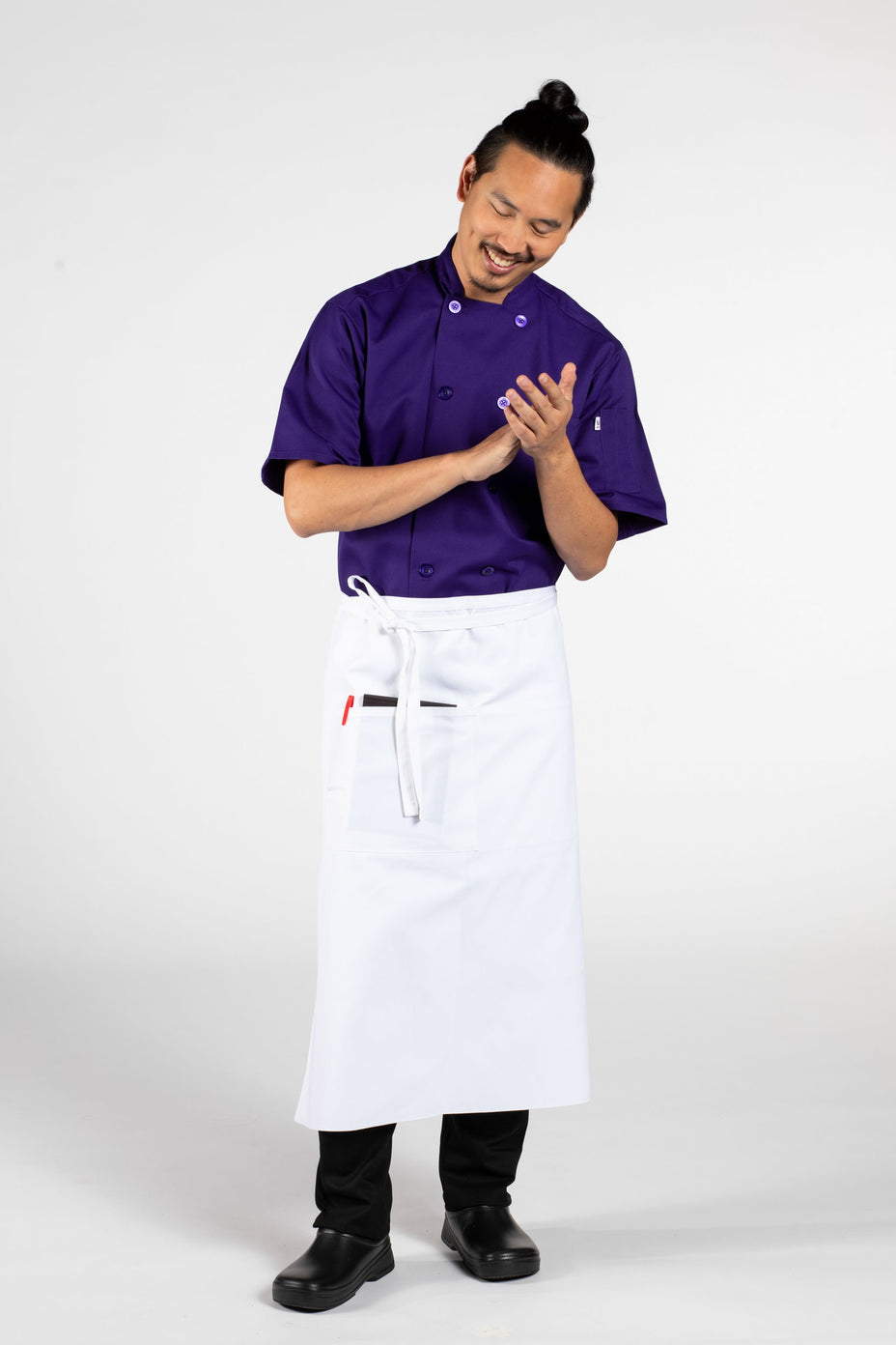 Reversible Bistro Apron, White Reversible Bistro Apron, White
