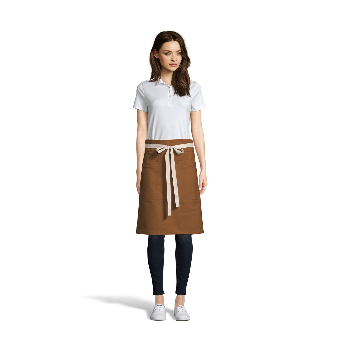 Moxie Waist Apron, Walnut Canvas