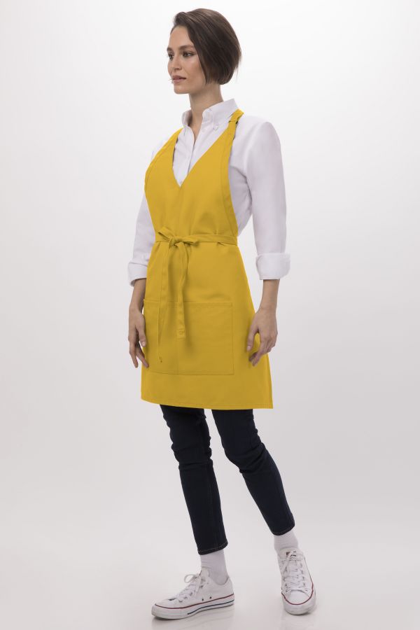 トップス leinwande Tucked Apron Top Chef Works V-Neck Tuxedo Apron - ChefsCloset