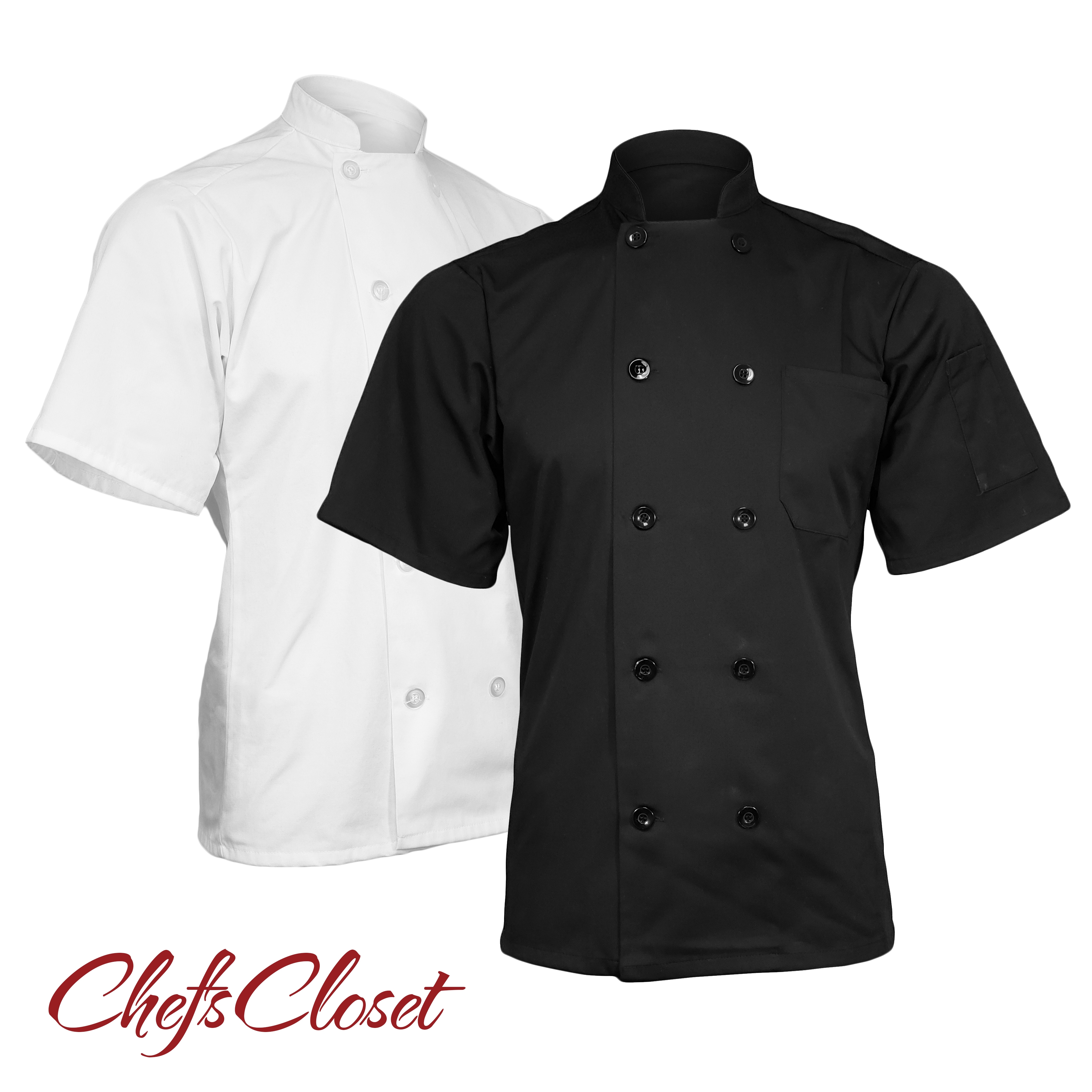 ChefsCloset Short Sleeve 10 Button Chef Coat