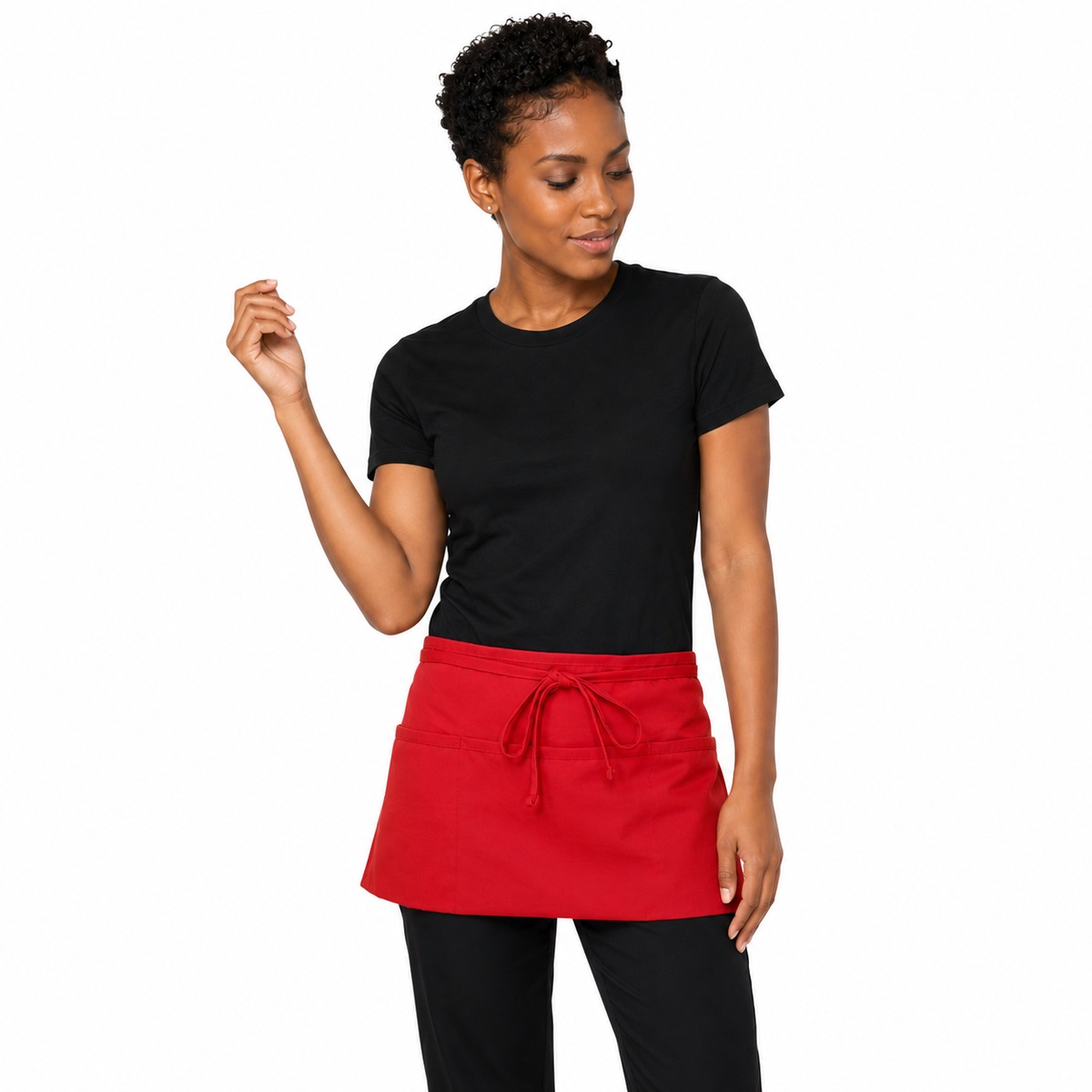ChefsCloset Standard 3 Pocket Waist Apron, Red