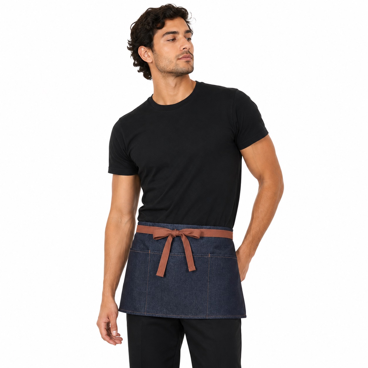 Denim 3 Pocket Waist Apron | Denim Server Apron