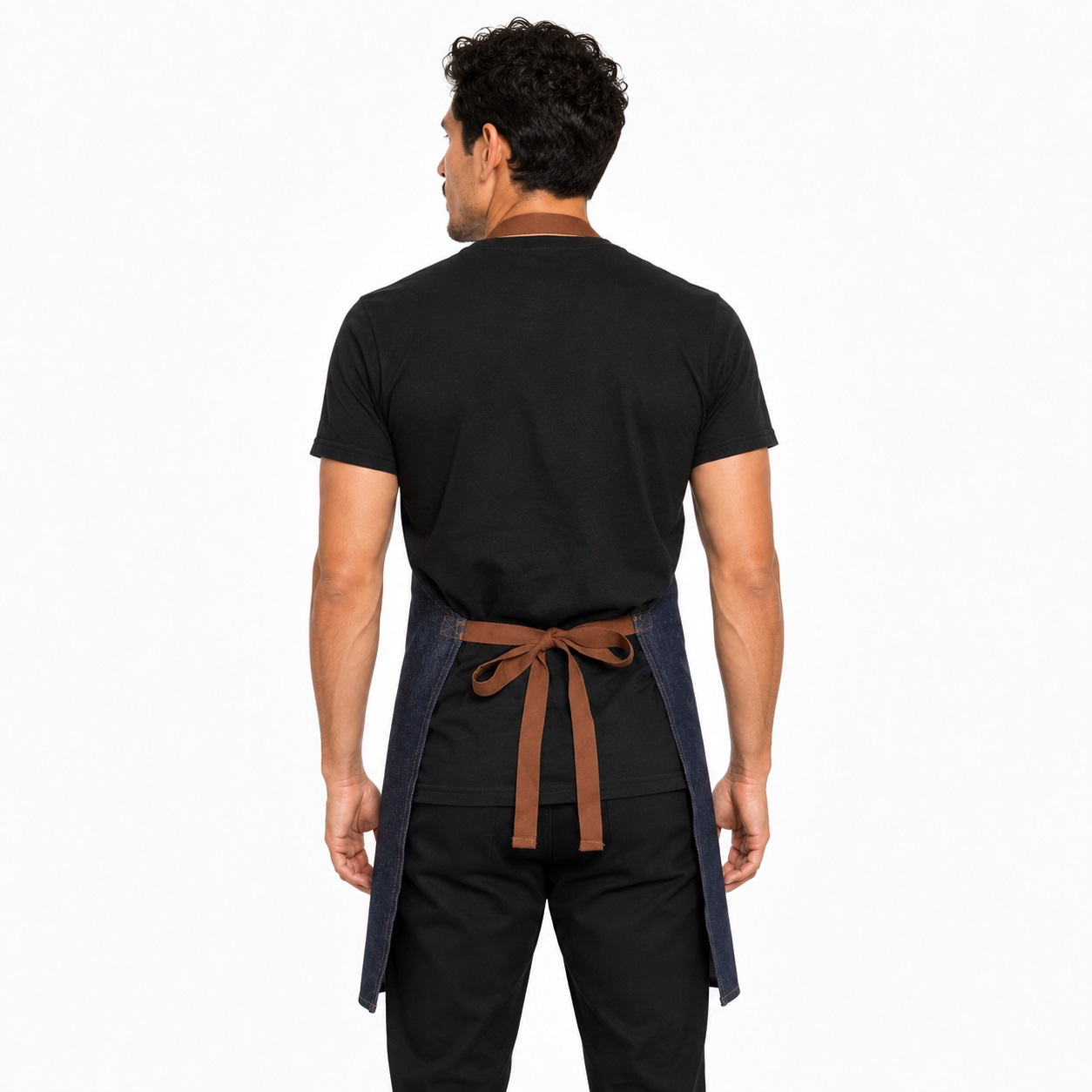 Denim 3 Pocket Bib Apron | Long Denim Apron