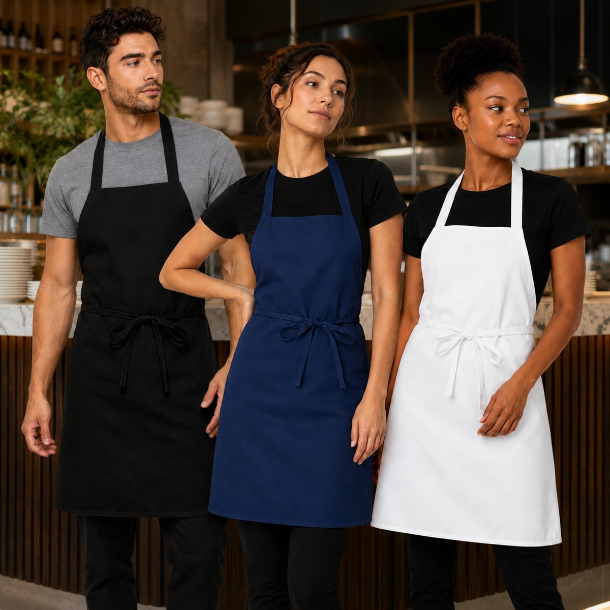 ChefsCloset Premium Full Coverage Bib Apron in Restaurant