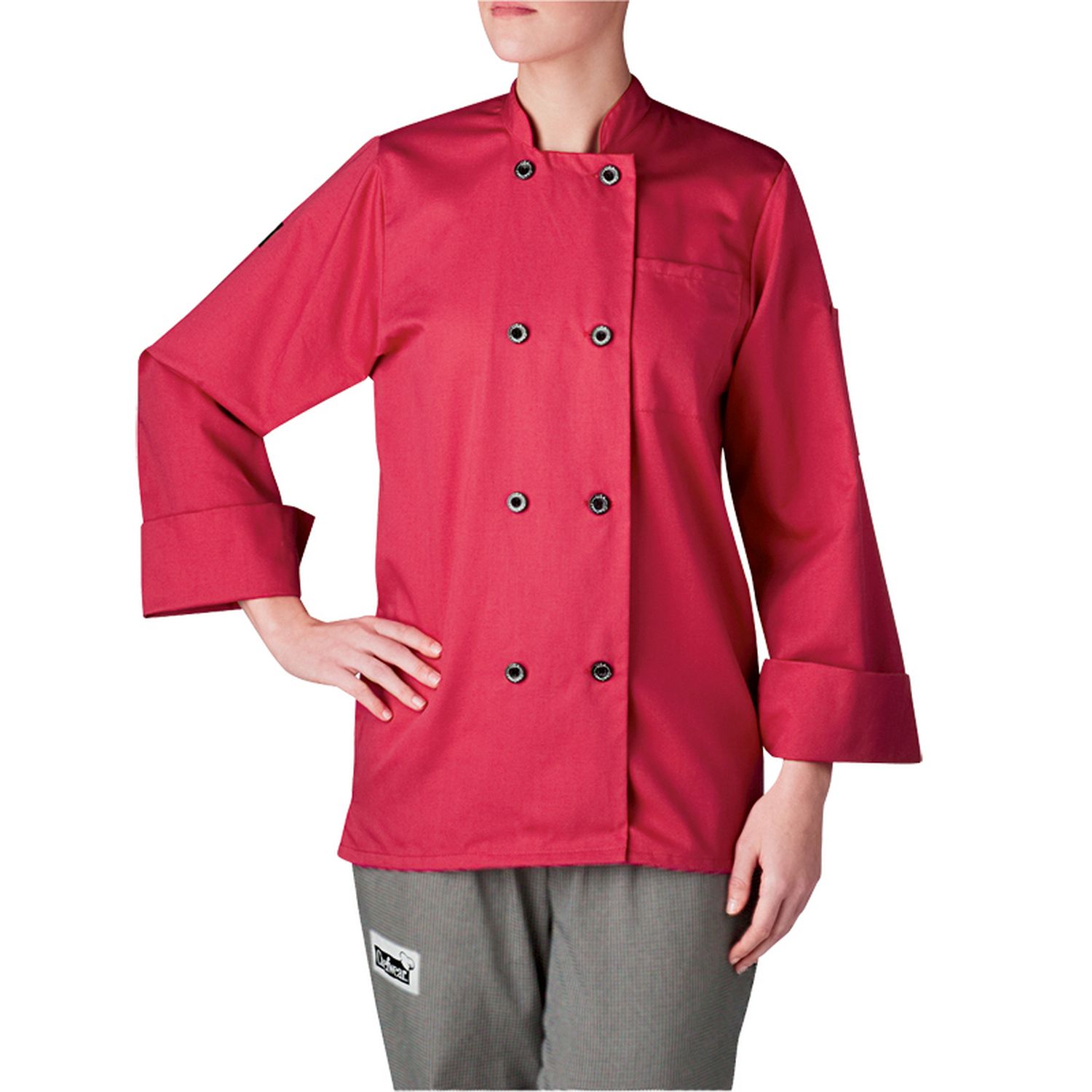 pink chef jacket