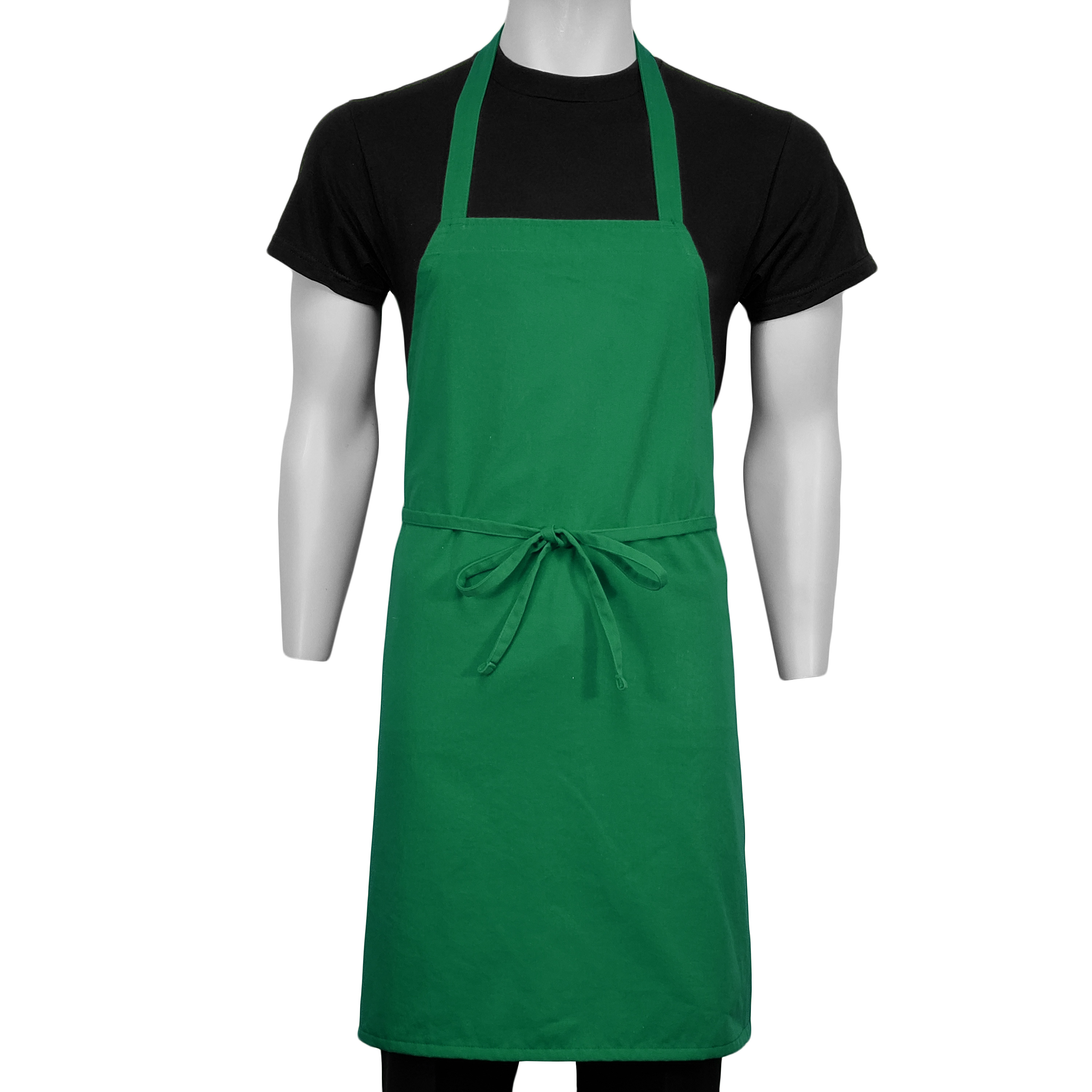 ChefsCloset Kelly Green St Patrick's Premium Full Coverage Bib Apron (Seasonal Clearance)