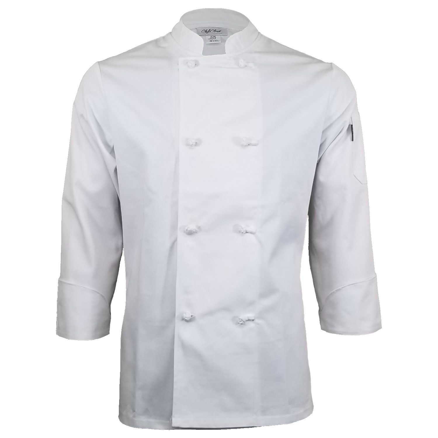 Premium Knot Button Long Sleeve Chef Coat - ChefsCloset