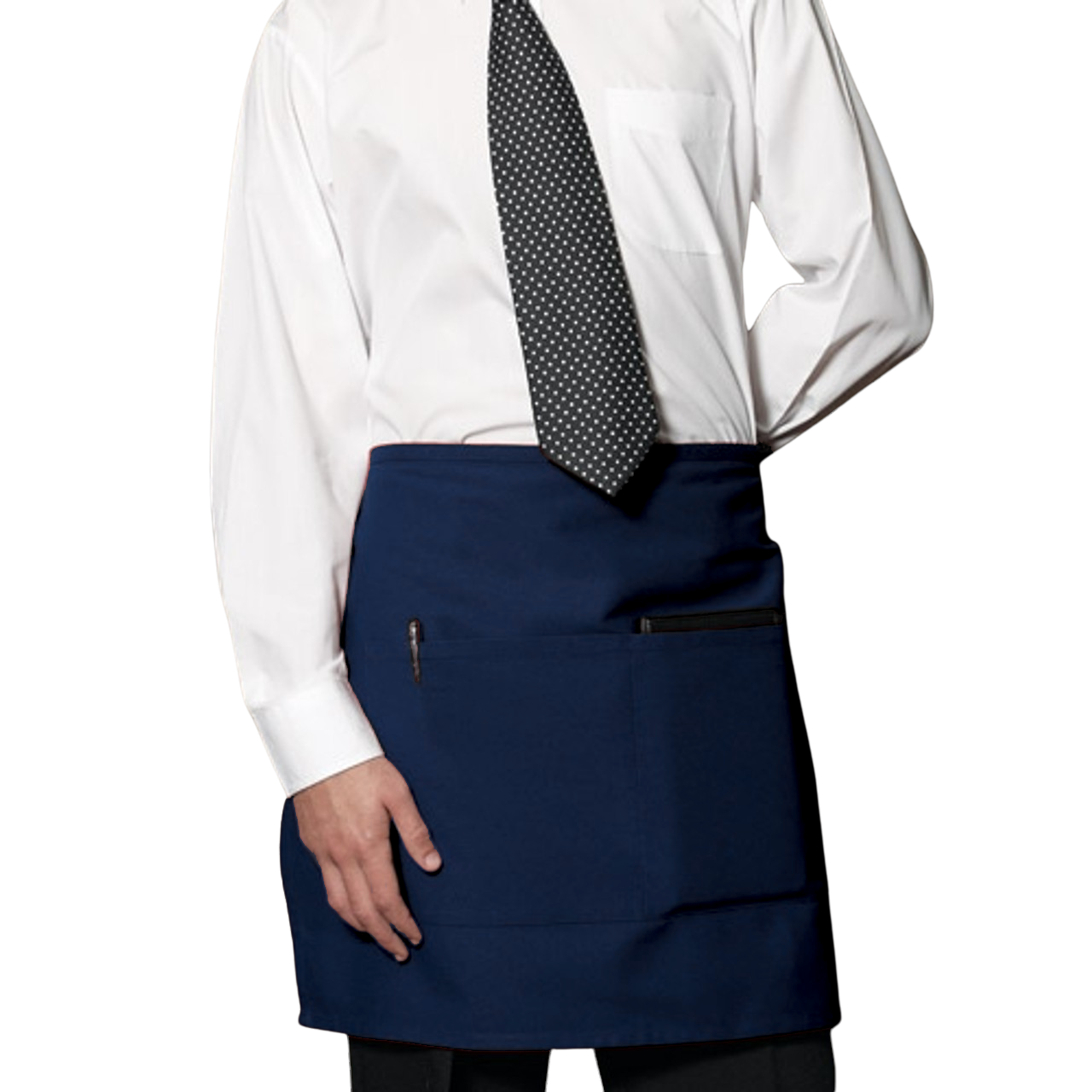 Navy 2-Pocket Half Bistro Apron