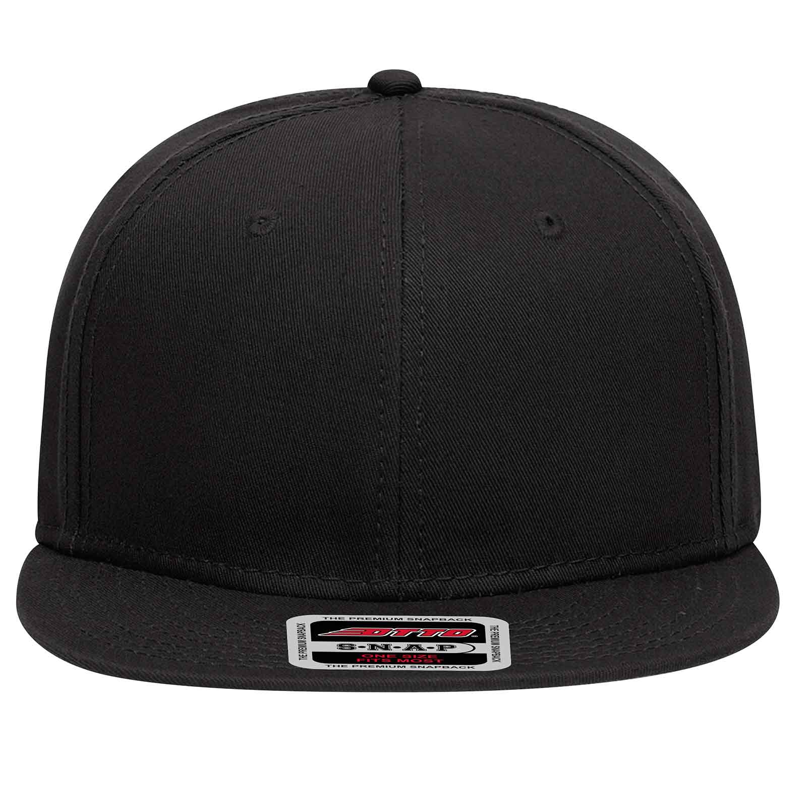 Baseball Cap, Mid Profile Snapback Hat, Solid Back - Front Baseball Cap, Mid Profile Snapback Hat, Solid Back - Front