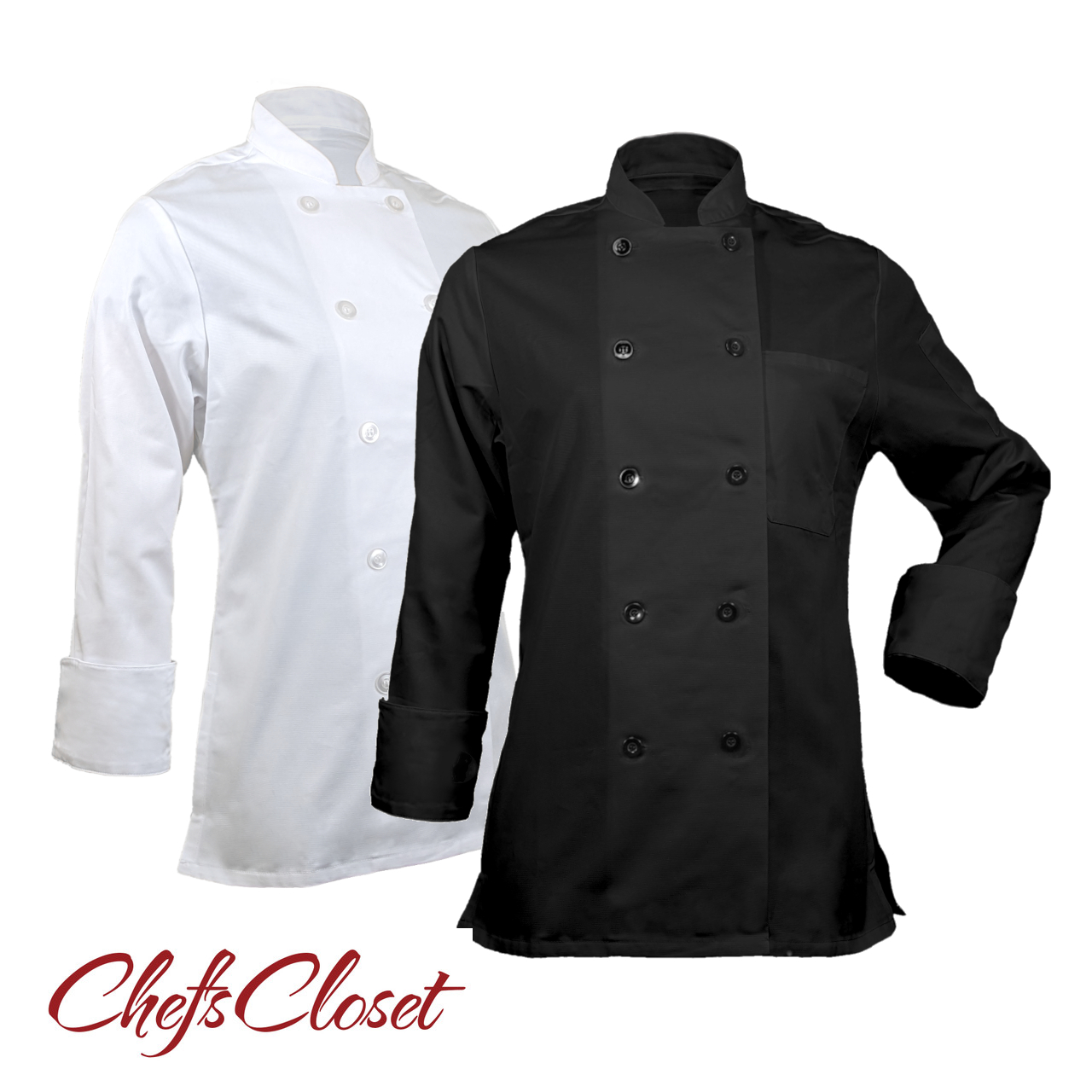 ChefsCloset Ladies Long Sleeve 10 Button Chef Coat ChefsCloset Ladies Long Sleeve 10 Button Chef Coat