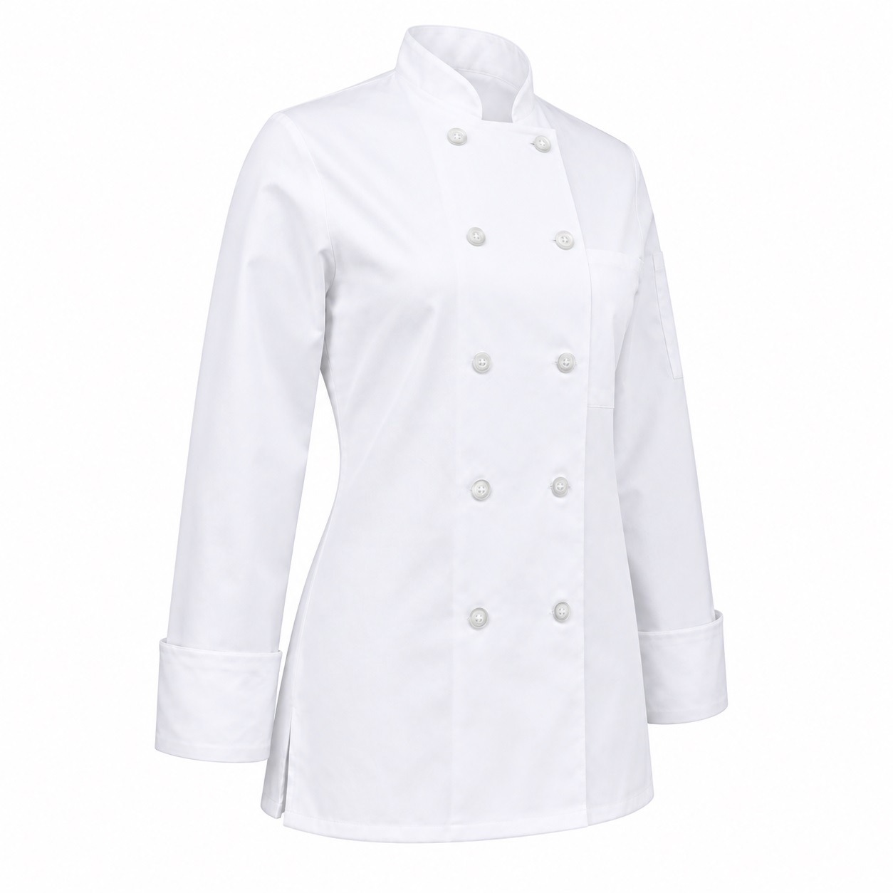 ChefsCloset Ladies Long Sleeve 10 Button Chef Coat White