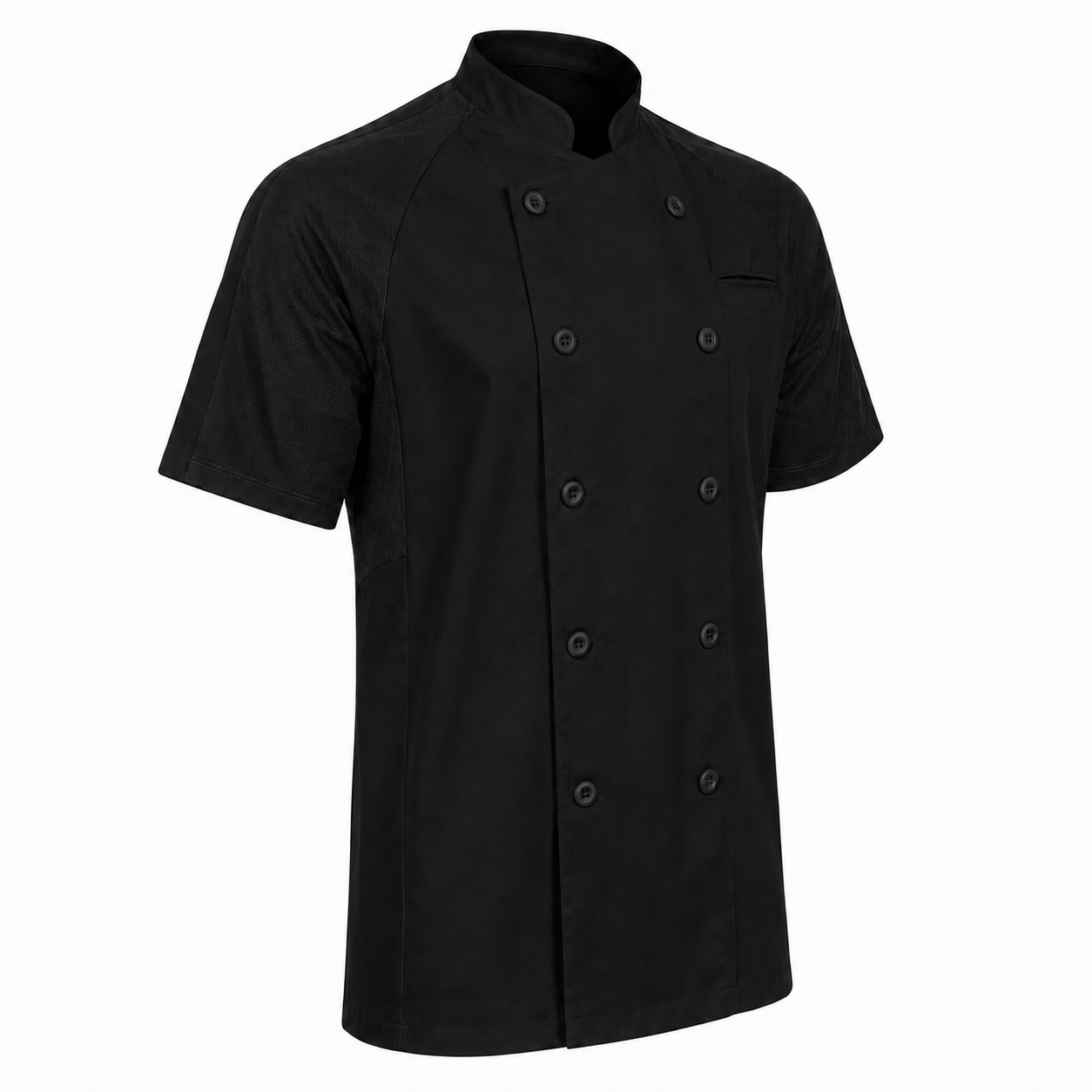 Men's Walden Chef Coat, Black with Black Trim