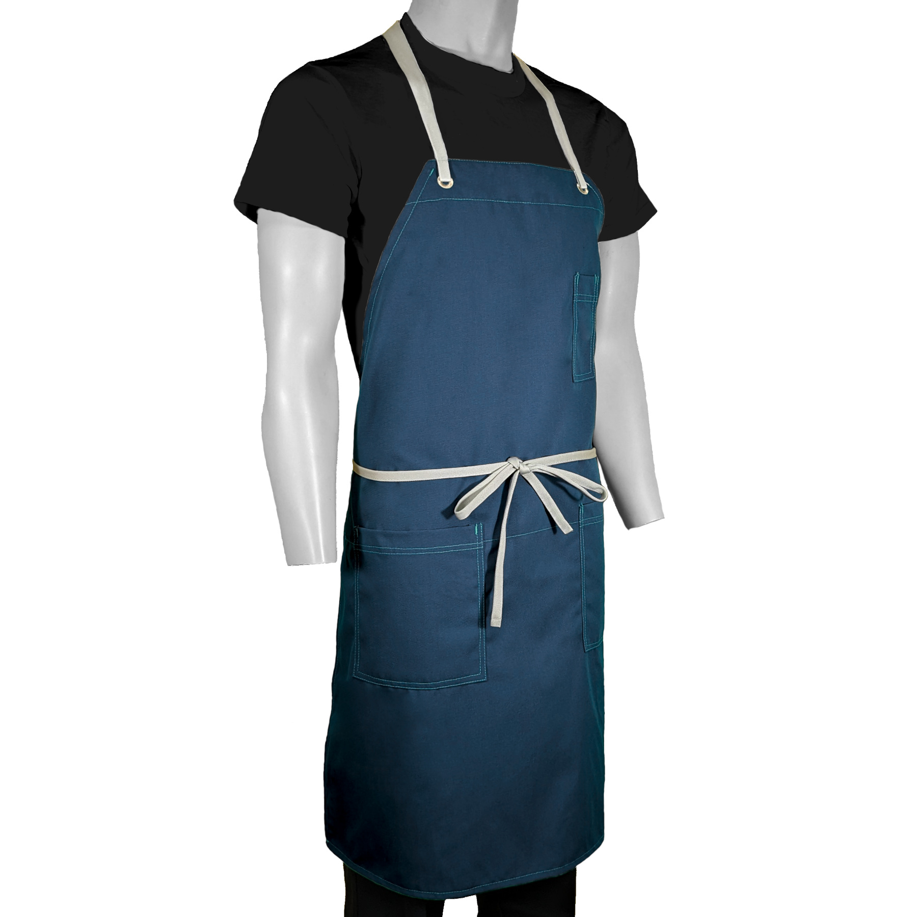 Navy Blue Larkinville Bib Apron Navy Blue Larkinville Bib Apron